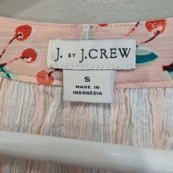 J. by J.Crew Tunic Coverup Mixed Print Pink Cherry Swim Beach Lounge - Size S - Picture 5 of 6